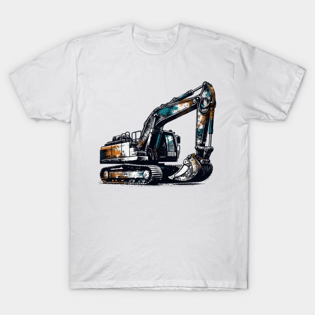 Excavator T-Shirt by Vehicles-Art